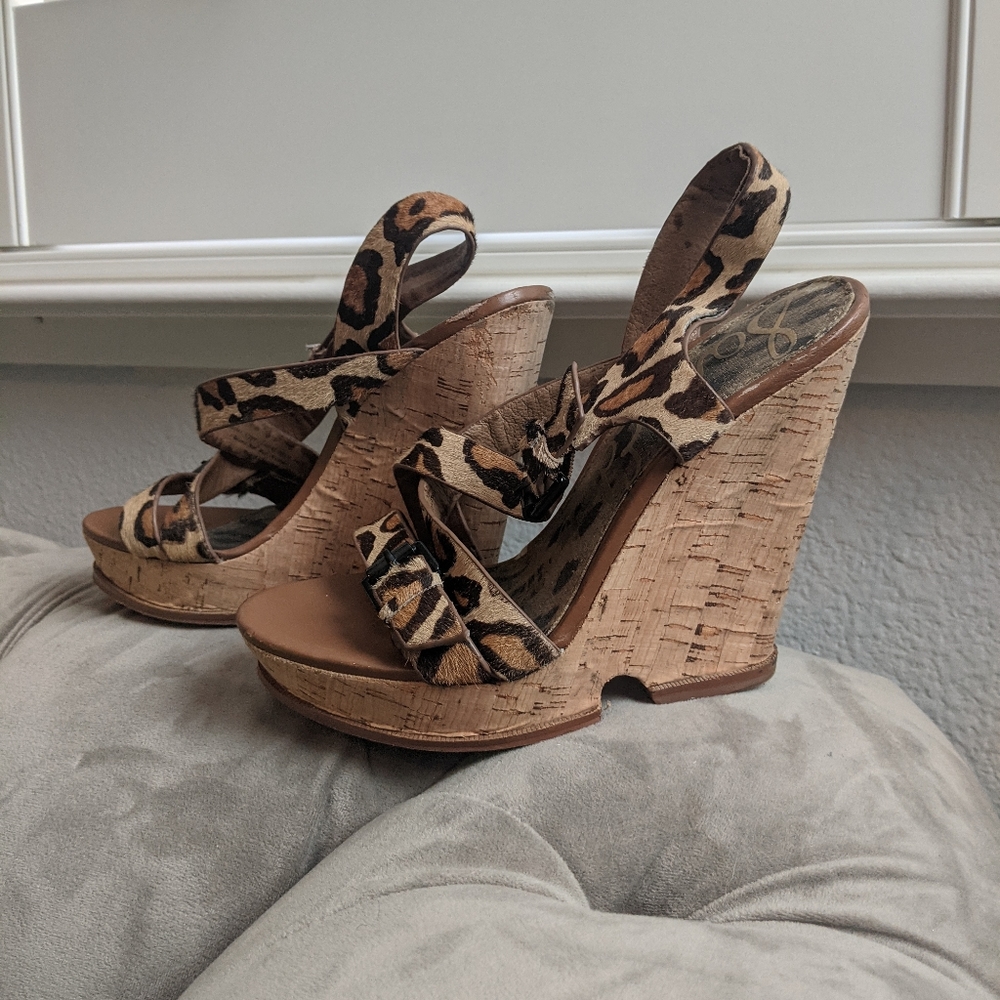 Sam Edelman Josie Leopard Wedges
